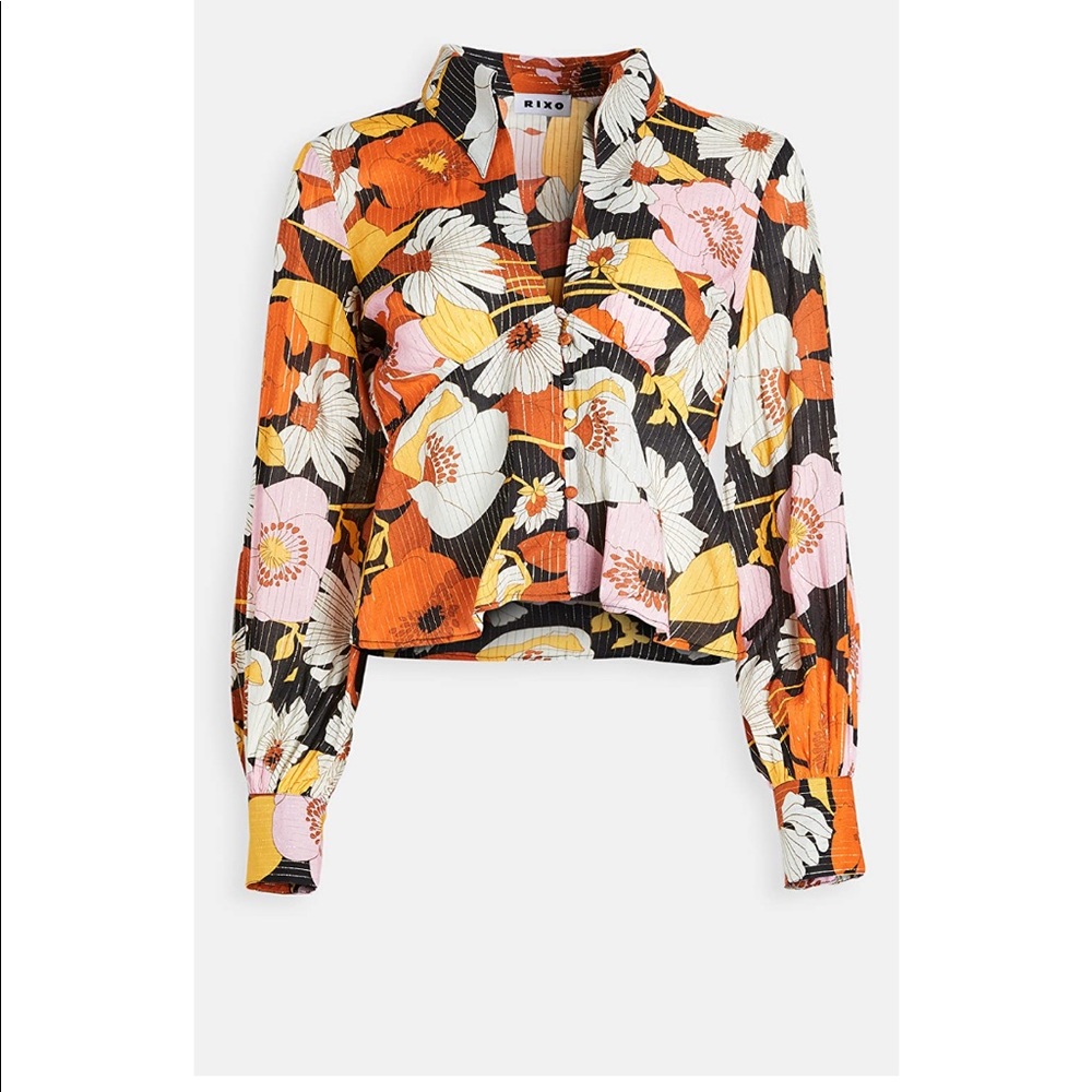 RIXO “DARIA” BLOUSE (SZ L)